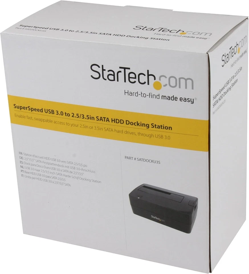 Startech Single Bay Usb 3.0 To Sata Hard Drive Docking Station, Us Personal C... - Image 4 of 4