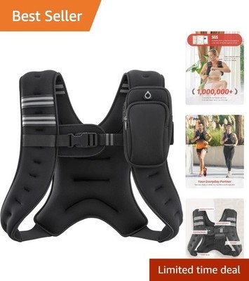 Adjustable Weighted Vest with Reflective Stripes - Perfect for Strength Training