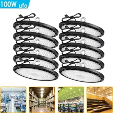 10 Pack 100W UFO Led High Bay Light Shop Industrial Commercial Factory Warehouse