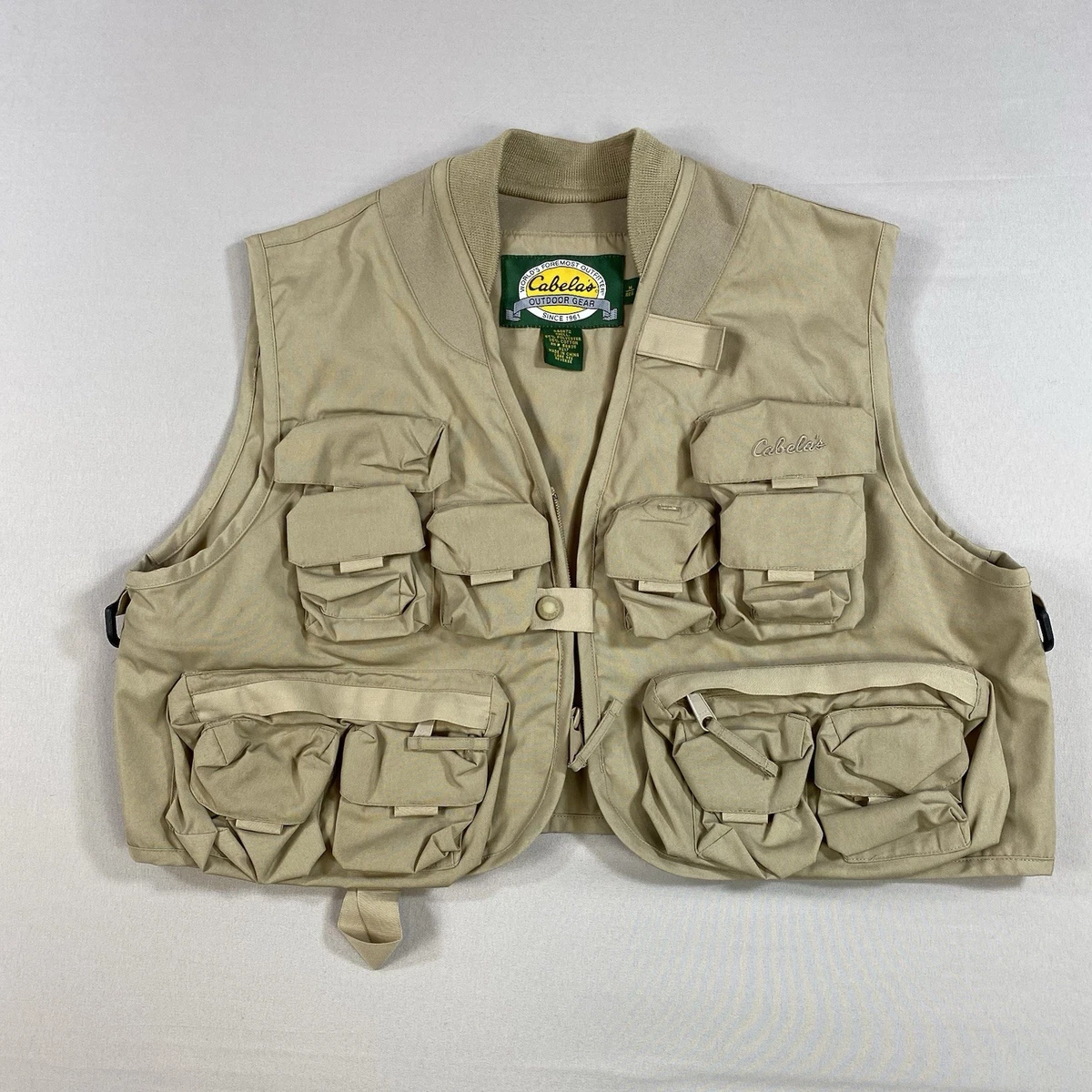 Gilet De Chasse/pêche Cabela's Homme XL Beige - Multi Poches - Occasion