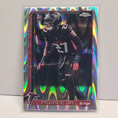 James Pearce Jr. RC RayWave Rookie Refractor 2025 Topps Chrome Football Falcons