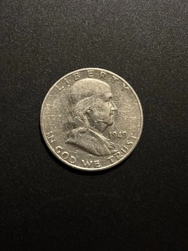 1949 Franklin Half Dollar Silver Liberty Bell Coin