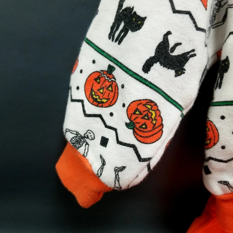 Y2K Okie Dokie Orange/White Halloween 2PC Sweatsuit Set Size 12 Months - Image 4 of 4