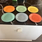 Vintage Fiesta Ware HLC USA Salad Plates Set 6 - 7.25 Inches --6 Colors