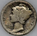 * 1917-S Mercury Dime 90% Silver, Popular Collector Coin As Shown