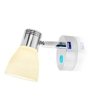 12V Boat Interior Reading Light USB Port, 3W DC RV Polished Finish with USB