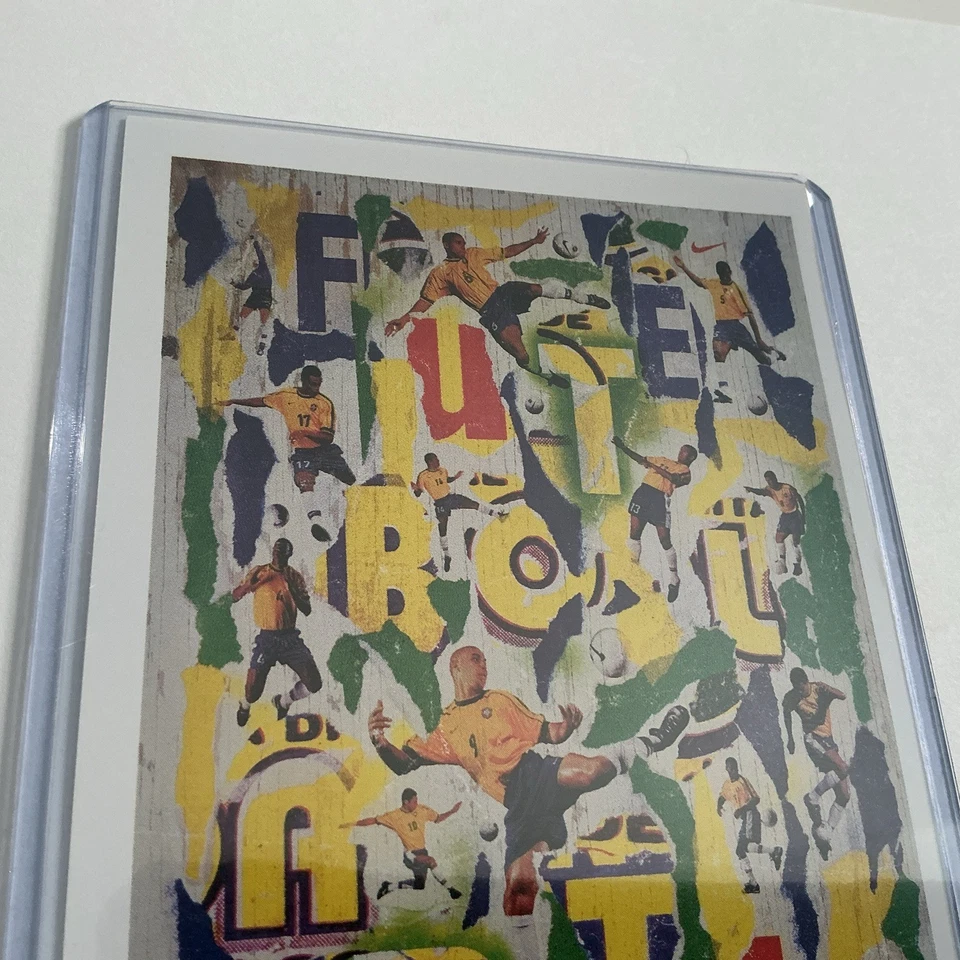 Cartão pôster promocional vintage 1998 Nike Copa do Mundo Futebol Seleção Brasileira 4x6 - Imagem 2 de 4