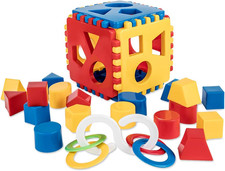 Gioco per Bambini Cubo Giocattolo Ricomponibile 18 Blocchi Da 1 a 3 Anni
