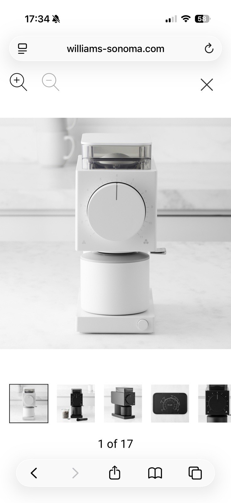 NEW! Fellow Ode Brew Grinder Gen 2 Matte White Burr Grinder 