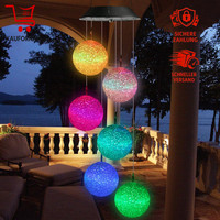Solar Windspiel Garten 6 Led Kugel Farbwechsel Wasserfest Deko FüR AußEn Balkon