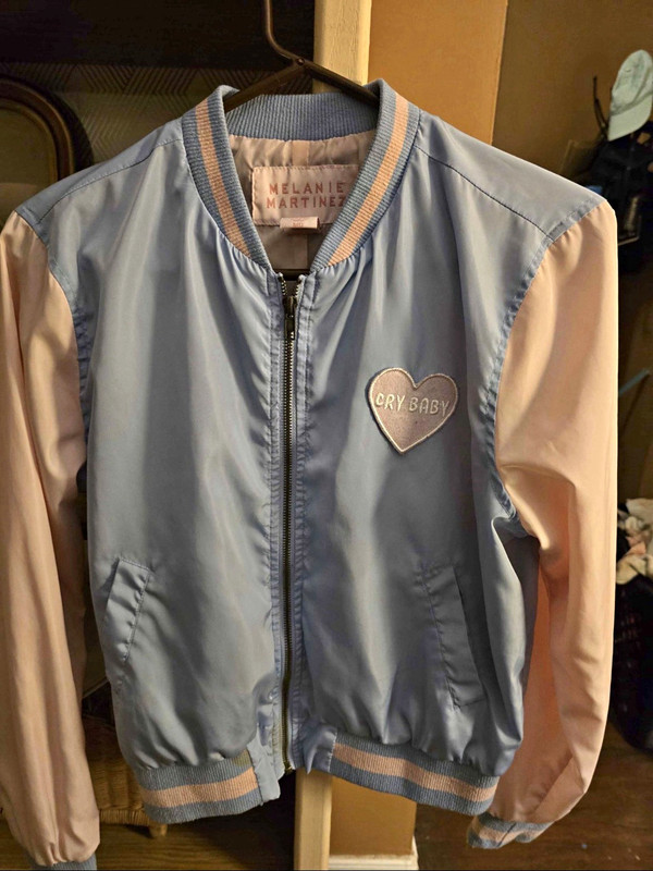 Melanie Martinez Cry Baby Bomber Jacket Full Zip Embroidered Logo Pockets M