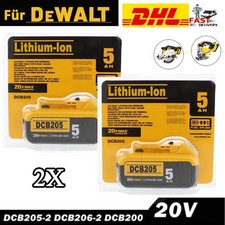 2X Für DeWalt DCB184 Akku 18V 5,0 Ah XR Li-Ion Batterie DCB182 DCB205-2 DCB182XJ