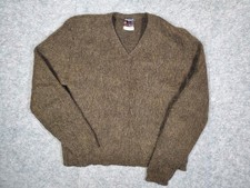 Vintage Penney's Towncraft Mohair Sweater V neck Cardigan Wool Size S Brown 60s