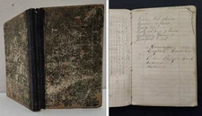 1884 antique MYRON J MACOMBER milton vt FARM LEDGER poetry diary orchard notes