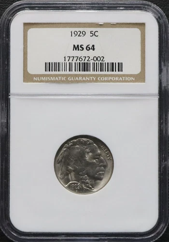 1929 5C NGC MS64 - Buffalo Nickel Free Shipping