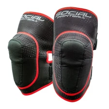 Social Paintball SMPL Protective Gear Knee Pads BLACK RED NEW