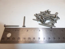 #6 x 1-1/4" Flat Head Square Drive Sheet Metal Screw SS 18-8 VINTAGE USA  Qty 25