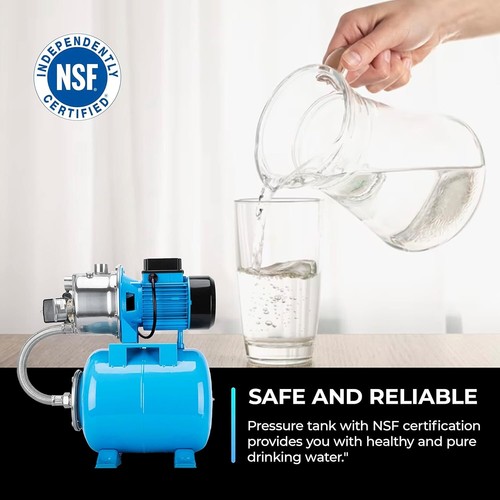 BOMGIE 1.5HP Shallow Well Pump with NSF Certification Pressure Tank for Drinking - Picture 13 of 17