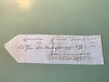 Rare 1785 Printed Bank of North America Check - Signed by Director Samuel Coates