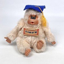 Vtg Russ GONGA Class of 1980 Plush Thumb Sucking Gorilla Stuffed Animal Monkey