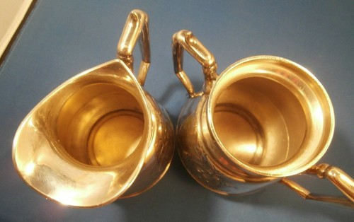 Antiguo té/café Simpsom Hall Miller & Co plata azúcar y leche plata flores - Imagen 8 de 10