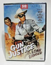 DVD 4 DISCS - GUN JUSTICE - FEATURING THE LONE RANGER - ROY ROGERS + 50 EPISODES