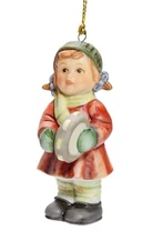 Berta Hummel Goebel 2001 "Holiday Tambourine" Porcelain Christmas Ornament