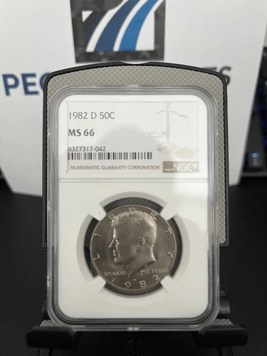 1982-D Kennedy Half Dollar 50c NGC MS66  [25B33]