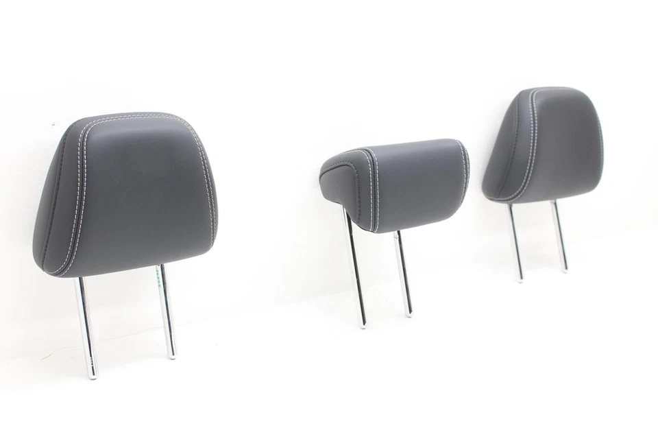 21-24 Ford Mustang MACH-E Set of 3 Black Leather Rear Headrests - Image 2 of 4