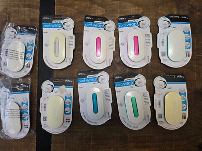 Lot of 10 - Dotz WrapID Cord Wrap ID Strip Cord Cable Management - Random Color