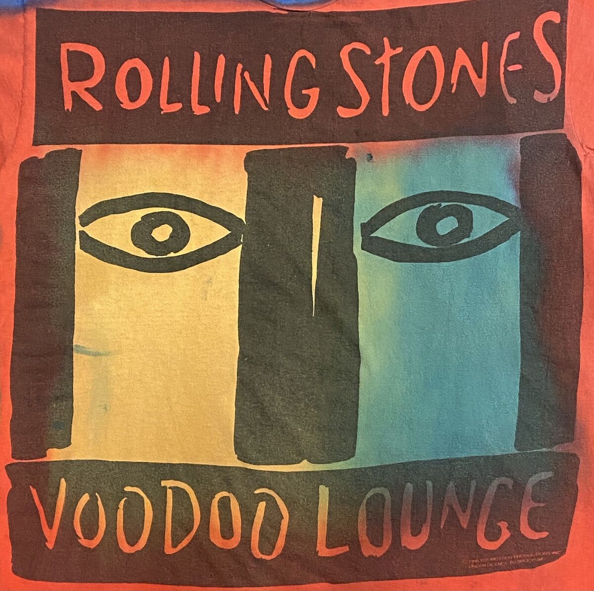 Vintage Rolling Stones Voodoo Lounge 1994-95 Double Sided Vintage Rolling Stones Voodoo Lounge 1994-95 Double Sided