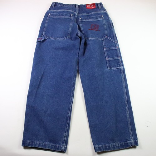 Vintage Jordache Sport Jeans Baggy Size 34x32 Cargo Pockets Rugged Red Stitching - Picture 9 of 13