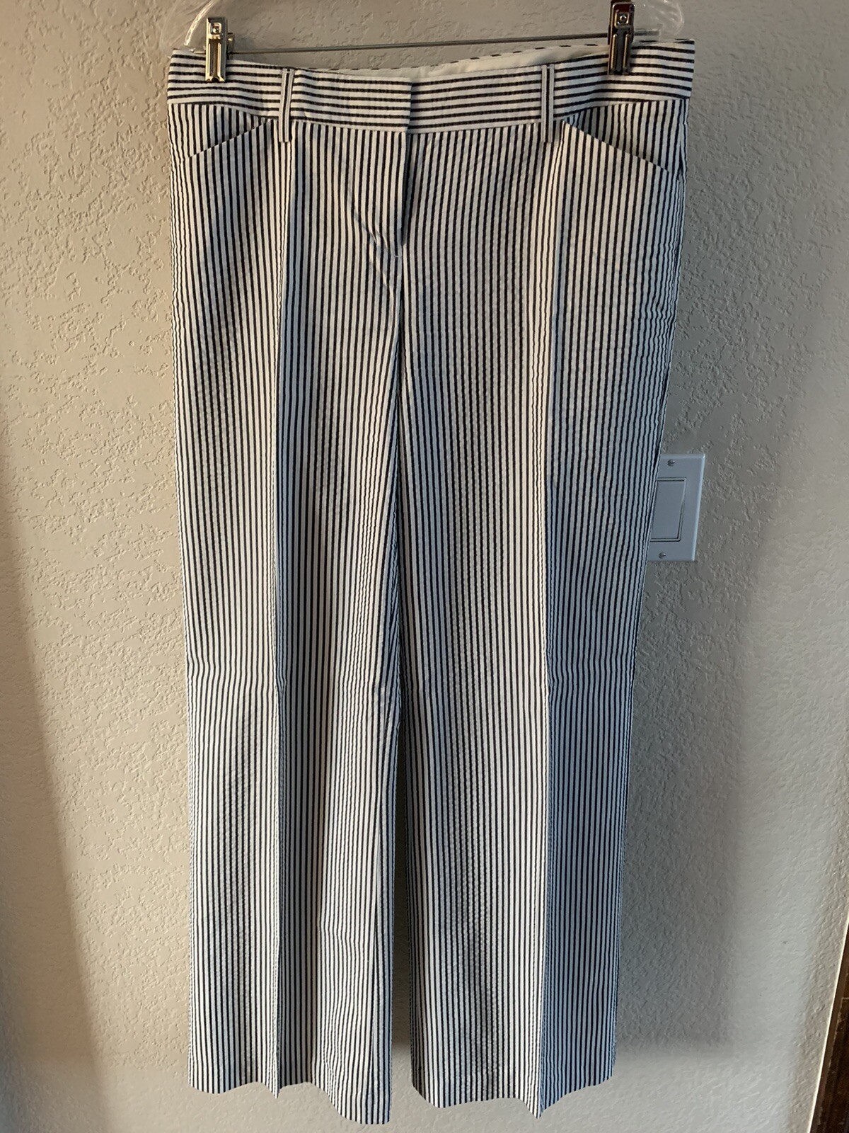 Express Design Studio Editor Gray Striped Pants S… - image 1