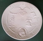FRANKOMA POTTERY BICENTENNIAL CELEBRATION SYMBOLS OF FREEDOM 8 3/8" PLATE