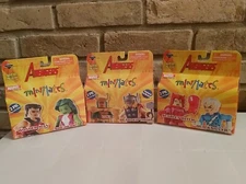 Lot of 3 Minimates Art Asylum Marvel Loki Bearded Thor Scarlet Witch Wonder Man 