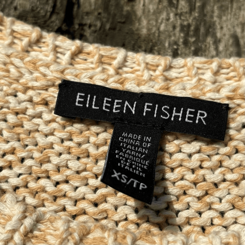 Maglione Eileen Fisher giallo pallido maglia manica corta XS - Foto 2 di 4