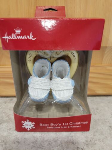 💜HALLMARK Baby's First Christmas, Baby Boy's 1st Christmas 2017 NIB - Picture 1 of 2