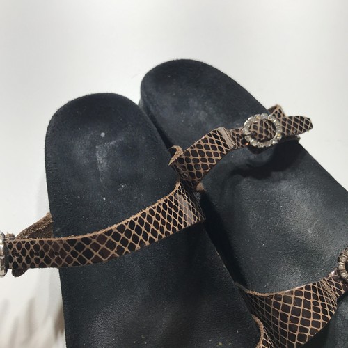 Mephisto Sandals Womens Size 4-5 / EU 35 Brown Caoutchouc Light 2-Strap Casual - Picture 11 of 16