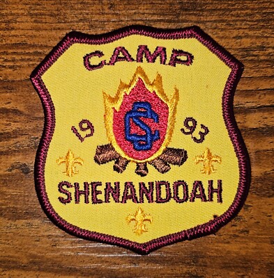 Camp Shenandoah 1993 CS Stonewall Jackson Area Council Boy Scout Camp Patch