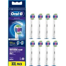 ( Pack of 8 ) Genuine Oral-B EB18 3D White Replacement Brush Heads