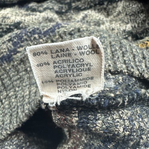 Vtg Riscatto Portofino Sweater Mens XL Cosby Geometric Wool Blend Y2K Italy Made - Picture 6 of 7