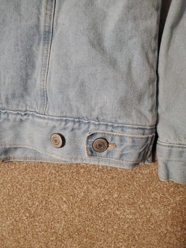 Sunrise Kingdom Sherpa-Lined Women's Button Denim Jacket, Size Small - Picture 9 of 10