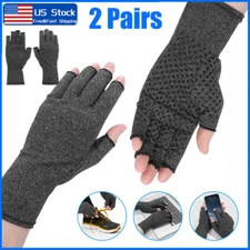 2Pairs Copper Arthritis Compression Gloves Hand Support Joint Pain Relief USA