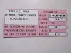 1989 US Open Day Session 18 Tennis Ticket Stub