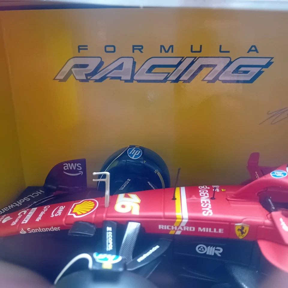 1:18 BURAGO Ferrari SF-24 #16 Charles Leclerc 2024 F1 Model — New & Boxed — 第 3/4 张图片