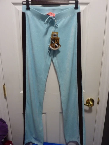 JUICY COUTURE VINTAGE VELOUR SIDE STRIPE TRACK PANT ~ P/S~NWT