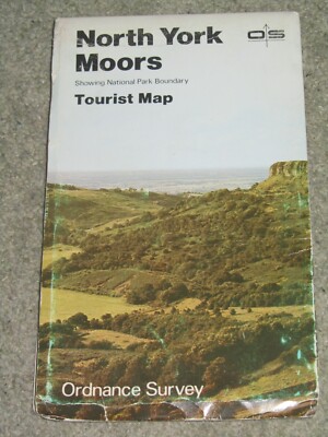 OS Ordnance Survey 1'' Tourist Map - North York Moors - 1982 edition