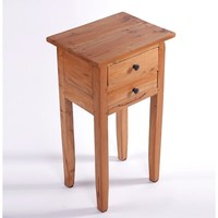 "Holz Telefontisch \"Rica\" | Teak | Natur Nachttisch, Beistelltisch, Blumentisch"