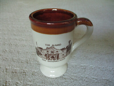 Vintage The Alamo Coffee Mug San Antonio Texas Beige Brown Mug * | eBay