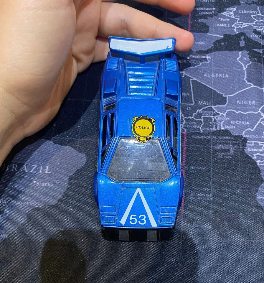 polistil LAMBORGHINI COUNTACH Polizia Scala 1:40 Modellino Auto - Blu 2007 - Immagine 3 di 4